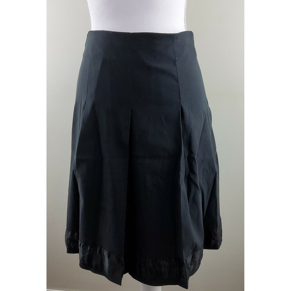 Jp & Mattie Women's Ribbon Trim A Line Skirt Black Size S View 4